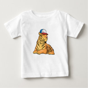 T-shirt Pour Bébé Casquette de tigre