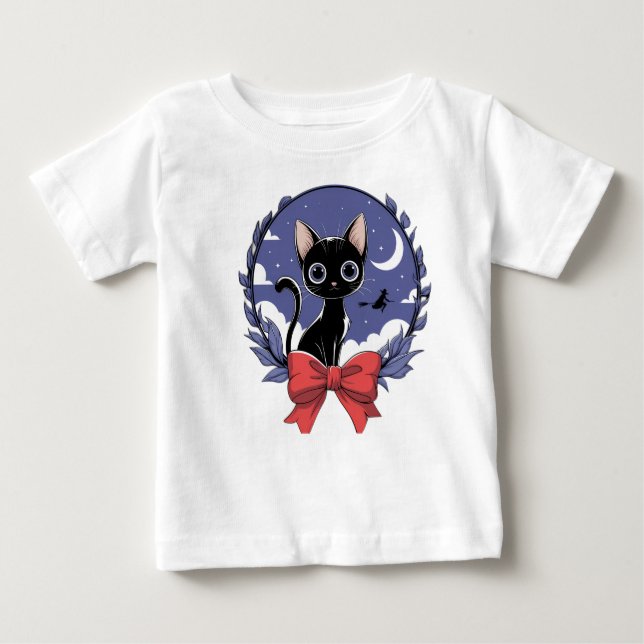 T-shirt Pour Bébé Casquette noire mystique (Devant)