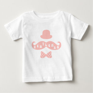 T-shirt Pour Bébé Casquette rose Moustache Décontracté bébé garçon T