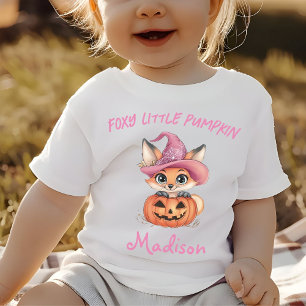 T-shirt Pour Bébé Casquette sorcier chou bébé Fox Nom personnalisé T