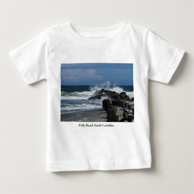 T-shirt Pour Bébé Casser Des Vagues À La Folie (Devant)