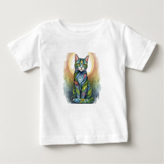 T-shirt Pour Bébé cat art