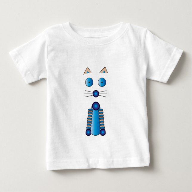 T-shirt Pour Bébé CAT bleu (Devant)