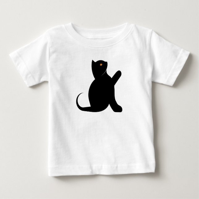 T-shirt Pour Bébé Cat dit bonjour (Devant)
