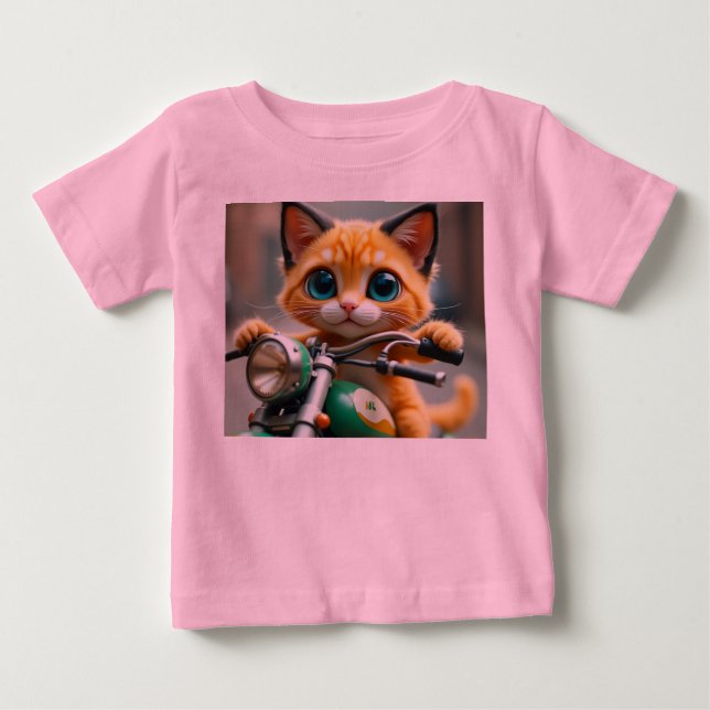 T-shirt Pour Bébé Cat drôle (Devant)