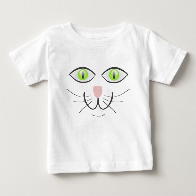 T-shirt Pour Bébé Cat Funny Face Cartoon-29034 (Devant)