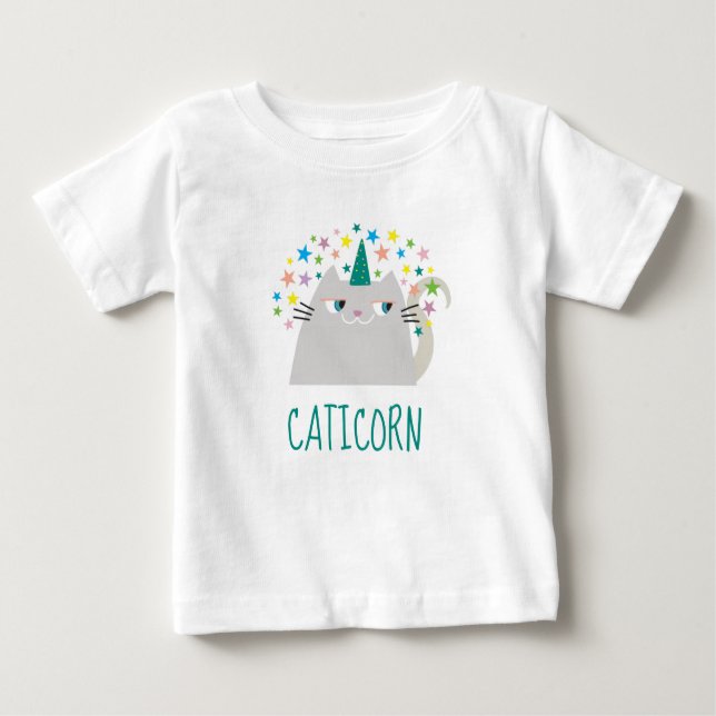 T-shirt Pour Bébé Cat Unicorn Cute (Devant)
