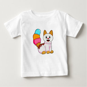 T-shirt Pour Bébé Cat with popsicle