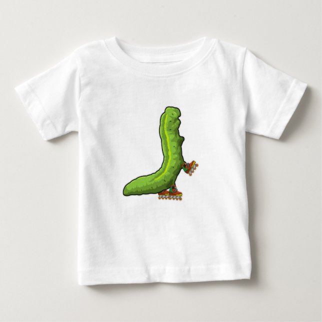 T-shirt Pour Bébé Caterpillar en Patinage en ligne avec Patins en li (Devant)
