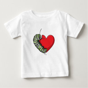 T-shirt Pour Bébé Caterpillar love heart