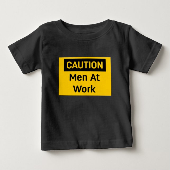 T-shirt Pour Bébé CAUTION Men at Work (Devant)