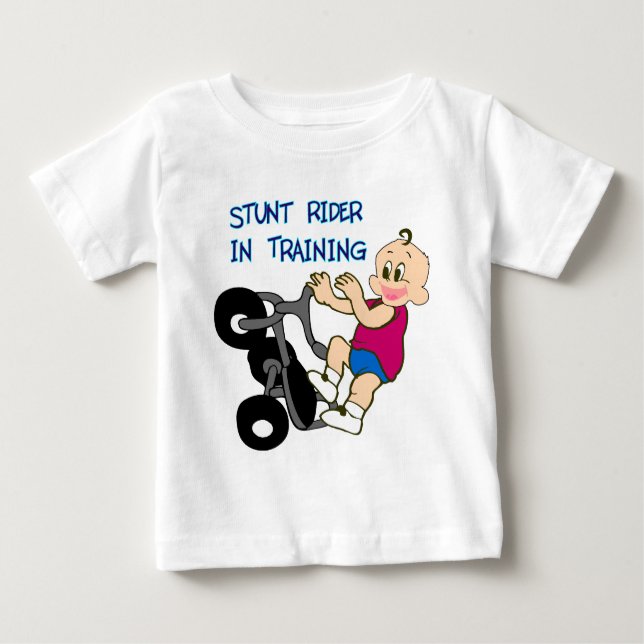 T-shirt Pour Bébé Cavalier de cascade dans la formation (Devant)