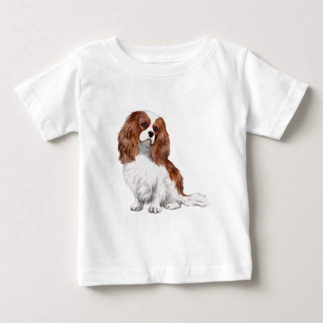 T-shirt Pour Bébé Cavalier King Charles Spaniel (Blenheim A) (Devant)