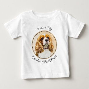 T-shirt Pour Bébé Cavalier King Charles Spaniel Peinture originale
