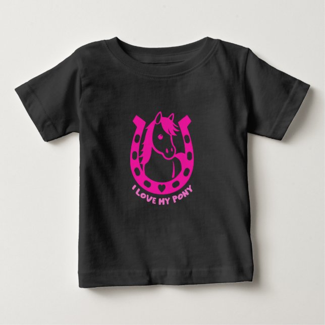 T-shirt Pour Bébé Cavalier Pony Club (Devant)