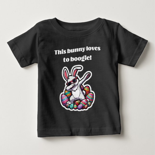 T-shirt Pour Bébé Ce lapin adore faire du bogie ! (Devant)