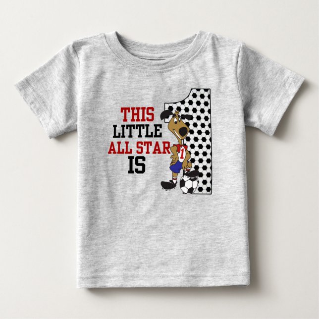 T-shirt Pour Bébé Ce Little ALL STAR est 1 anniversaire Tee (Devant)