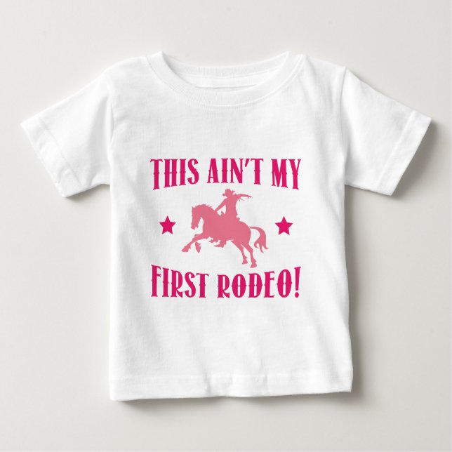 T-shirt Pour Bébé Ce n'est pas mon premier rodéo ! (Devant)