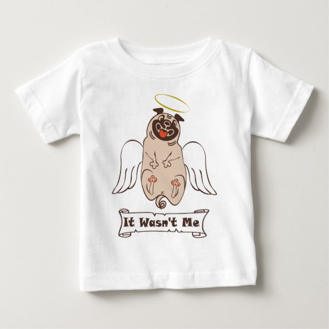 T-shirt Pour Bébé Ce n'était pas moi ange carlin drôle de citation (Devant)