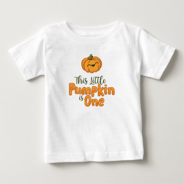 T-shirt Pour Bébé Ce petit Citrouille est un ! (Devant)