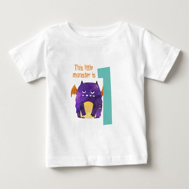 T-shirt Pour Bébé Ce petit monstre est un (Devant)