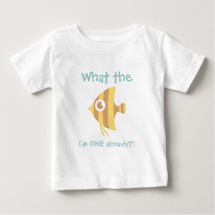 T-shirt Pour Bébé Ce que je suis un poisson déjà, premier anniversai