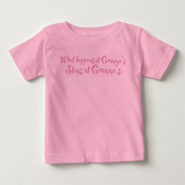T-shirt Pour Bébé Ce qui se passe chez Gramma... (Devant)