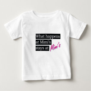T-shirt Pour Bébé Ce qui se produit à la maison de Mimi…