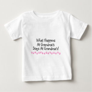 T-shirt Pour Bébé Ce qui se produit aux séjours de grand-mamans aux