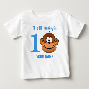 T-shirt Pour Bébé Ce singe de Lil est de l'un premier anniversaire