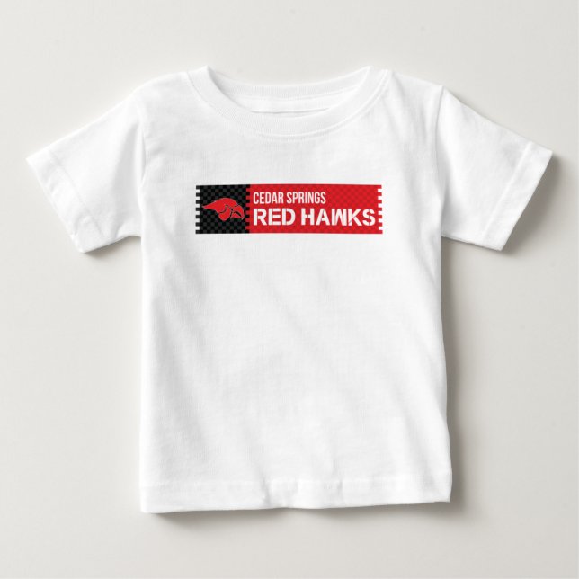 T-shirt Pour Bébé Cedar Springs Red Hawks (Devant)