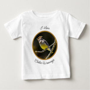 T-shirt Pour Bébé Cèdre cire Songbird Photo originale Oiseau sauvage
