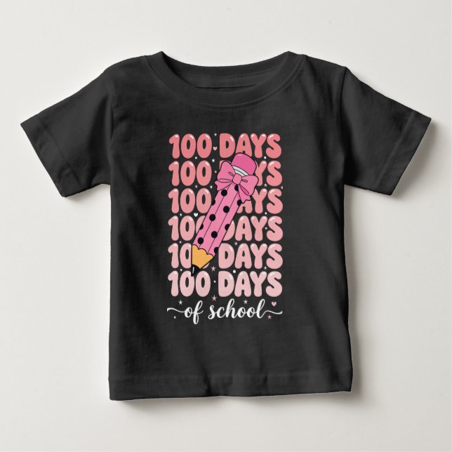 T-shirt Pour Bébé célébration de 100 jours d'école (Devant)