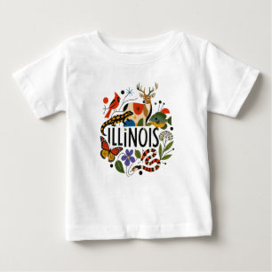 T-shirt Pour Bébé Célébration de la nature et de la faune de l'Illin