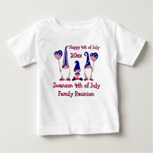 T-shirt Pour Bébé Célébration de la Réunion de la famille Gnome Patr