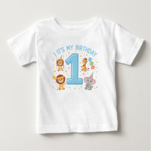 T-shirt Pour Bébé Célébration du 1er anniversaire adorable