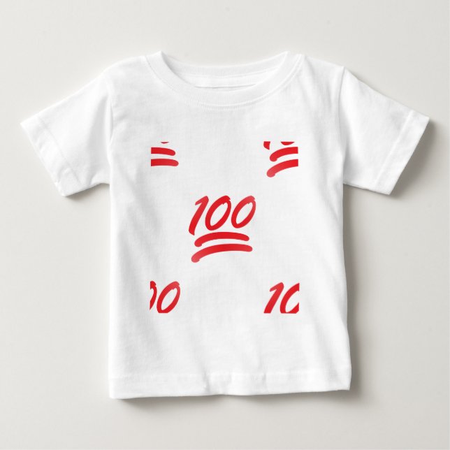 T-shirt Pour Bébé cent émoticônes (Devant)