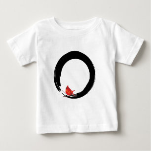 T-shirt Pour Bébé Cercle zen avec Cardinal de Noël