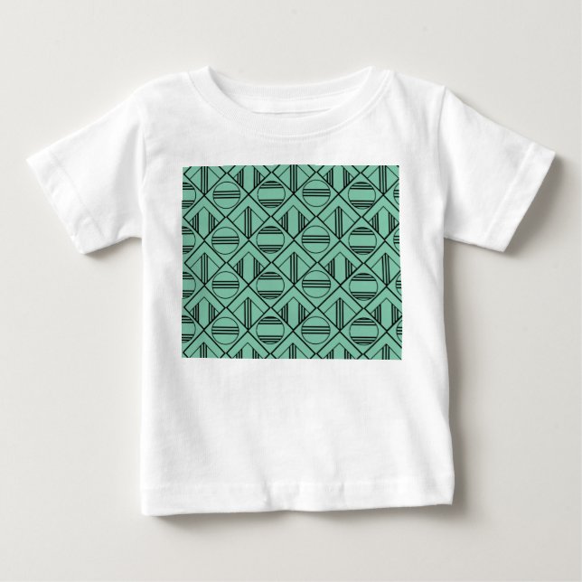 T-shirt Pour Bébé Cercles Art Déco et diamants (Devant)