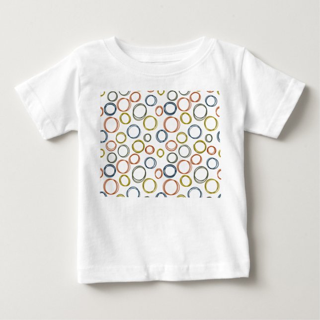 T-shirt Pour Bébé Cercles Boho (Devant)