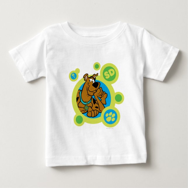 T-shirt Pour Bébé Cercles Scooby-Doo SD Badge (Devant)