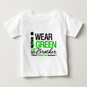 T-shirt Pour Bébé Cérébral Palsy Je Porte Du Ruban Vert Pour Mon Frè
