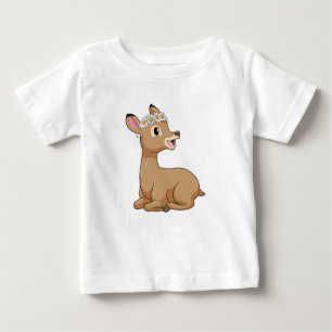 T-shirt Pour Bébé Cerf avec Fleur marguerite