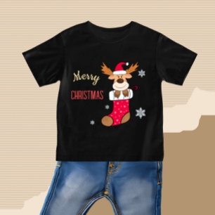 T-shirt Pour Bébé Cerf de Noël