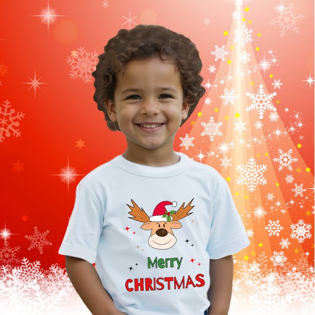 T-shirt Pour Bébé Cerf de Noël (Créateur téléchargé)