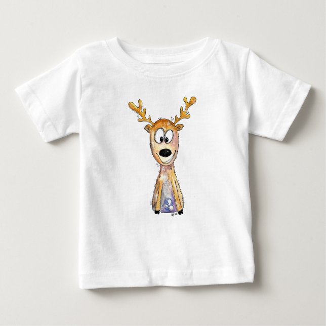 T-shirt Pour Bébé Cerf mignon (Devant)