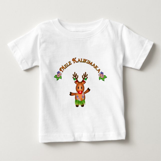 T-shirt Pour Bébé Cerfs communs de Mele Kalikimaka (Devant)