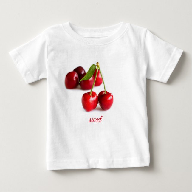 T-shirt Pour Bébé Cerise douce (Devant)