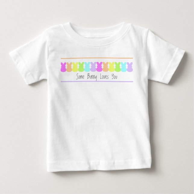 T-shirt Pour Bébé Certains Lapin T'aime (Devant)