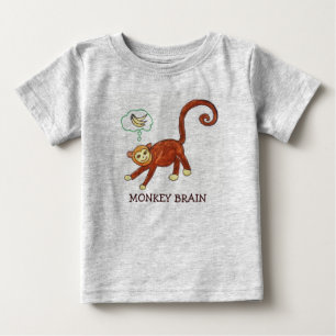 T-SHIRT POUR BÉBÉ CERVEAU DE SINGE